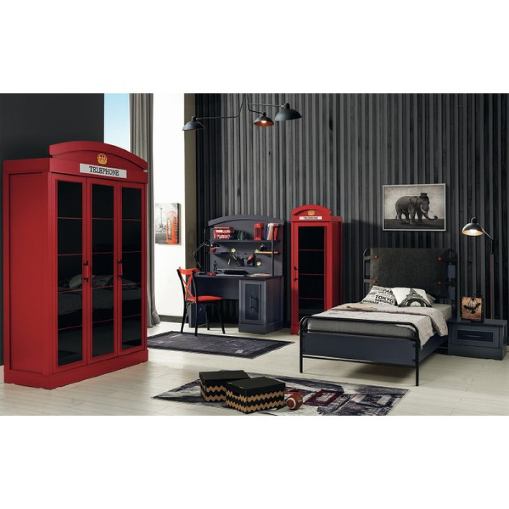 Bubu Home Pallondon Genç Odası Takımı Dolap + Karyola + Komodin + Çalışma Masası + Kitaplık Genç Odası Takımı / Seti Fiyatı