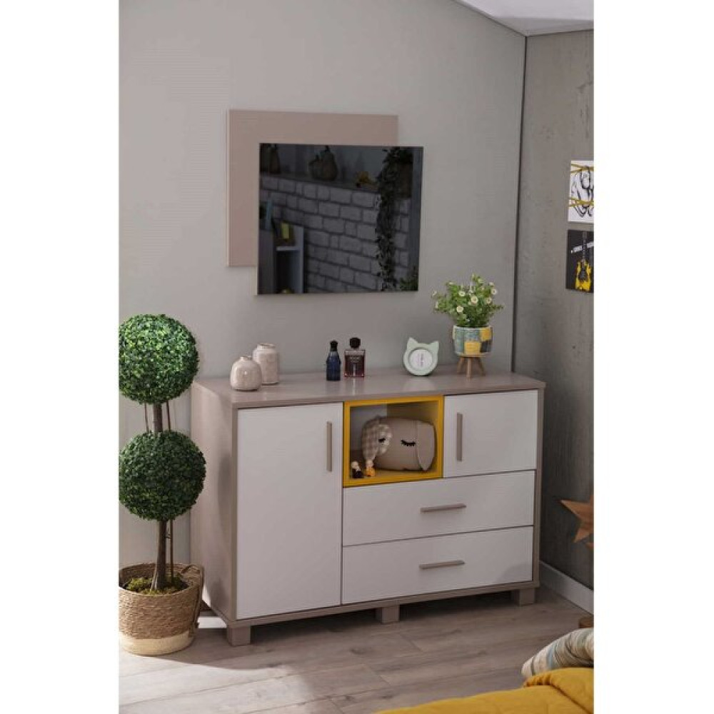 Bubu Home Torino Geniş Şifonyer - Beyaz Şifonyer Fiyatı