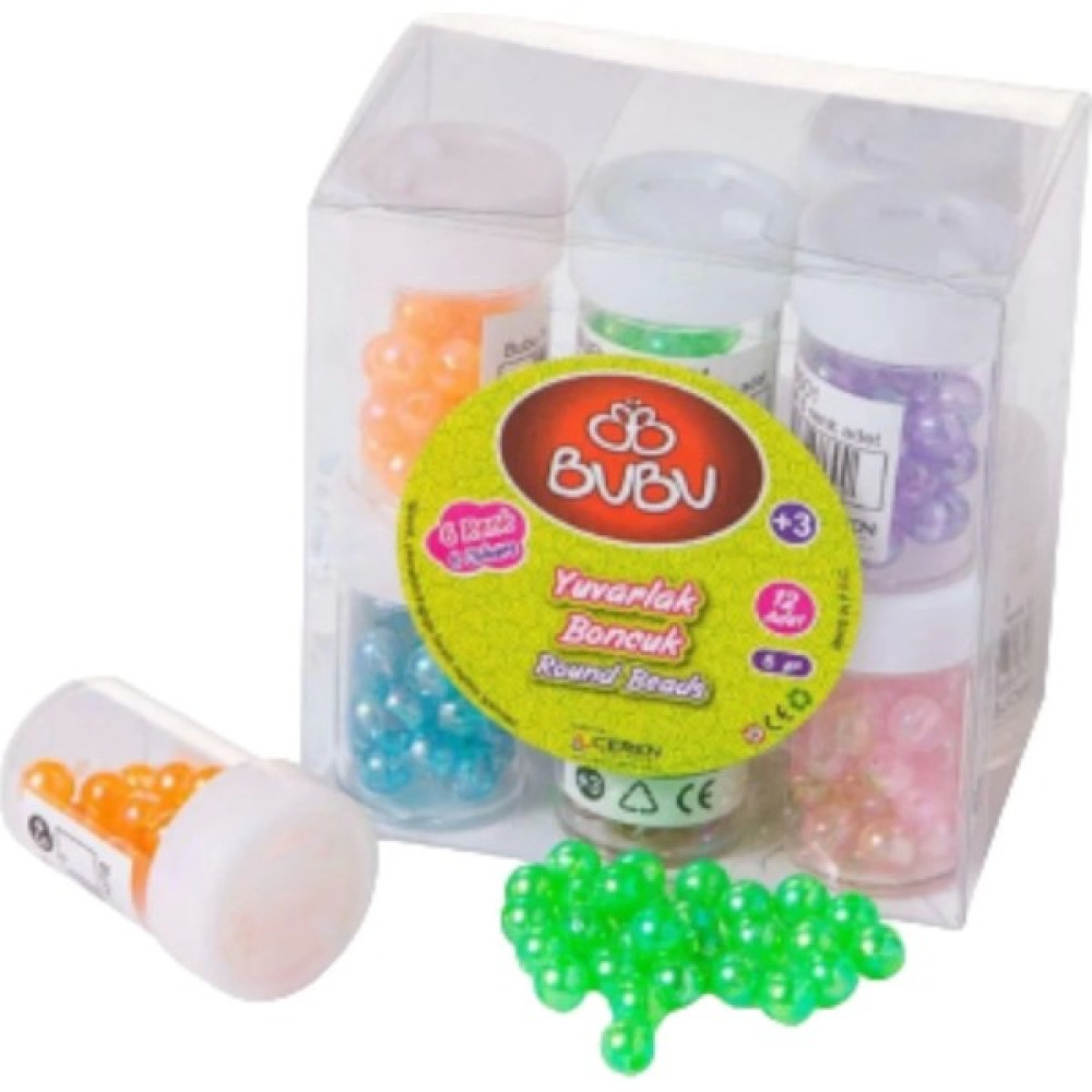 Bubu Yuvarlak Boncuk 12 mm 6 Renk 12'li Pvc - Karamel - Pembe - Tek Beden Oto Boyaları Fiyatı