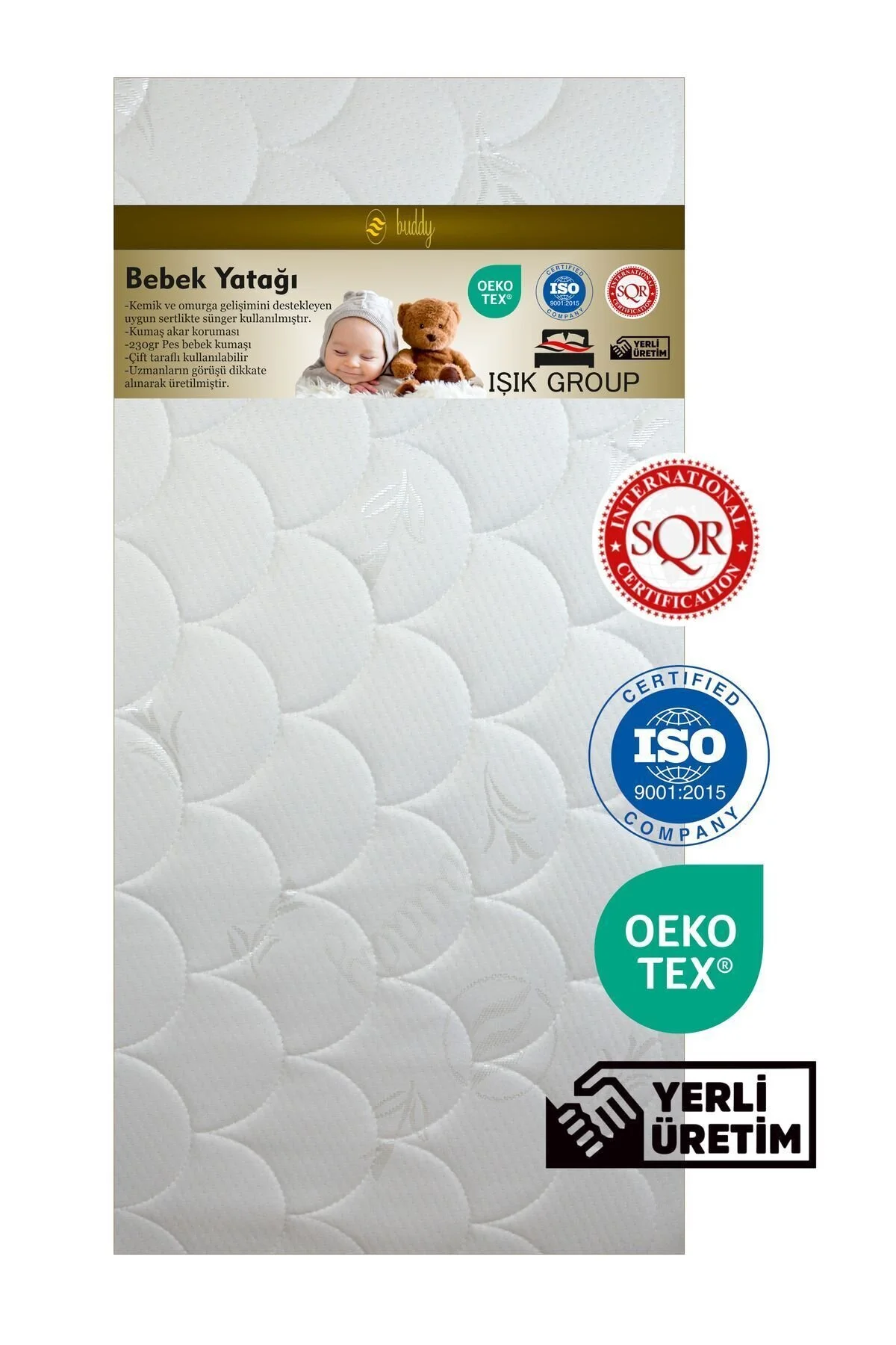 Buddy 10 Cm Sünger Bebek Ve Çocuk Yatağı Park Yatak Anne Yanı Ve Bebek Yatakları Ultra Lüx Full Ortopedik 80 x 130 Beden" Bebek Yatağı Fiyatı