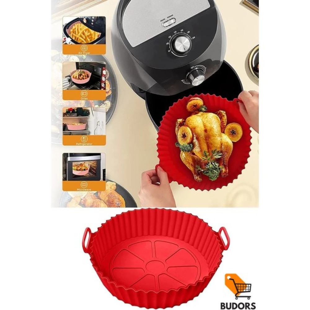 Budors Airfryer Silikon Pişirme Kabı - Hava Fritözü Kabı -Airfryer Aksesuar - Tüm Markalara Uyumlu 16 cm - 1 Adet Kek Kalıpları Fiyatı