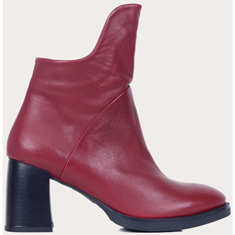 Bueno Shoes Deri Bordo Kadın Topuklu Bot Kadın Botları Fiyatı