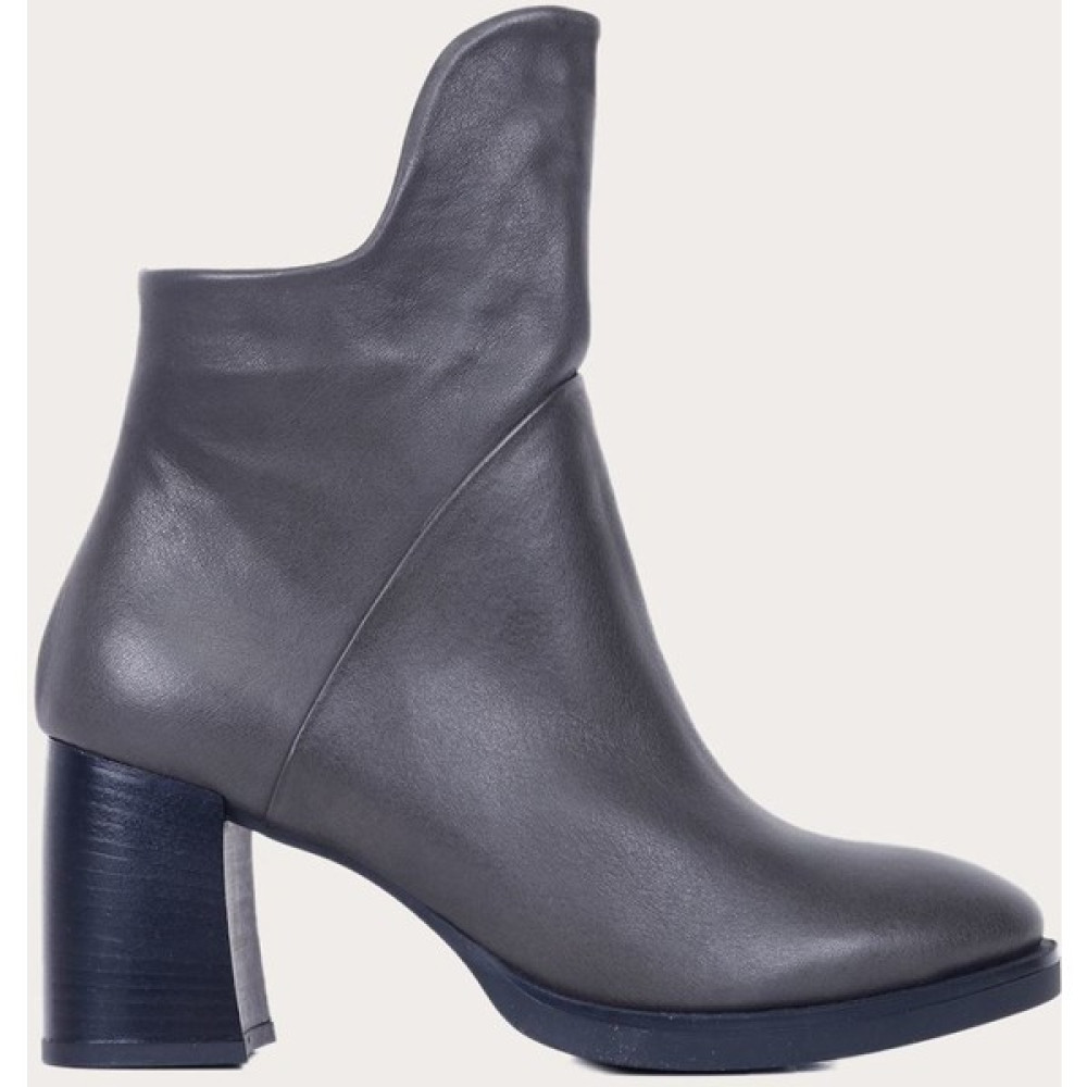 Bueno Shoes Deri Gri Kadın Topuklu Bot Kadın Botları Fiyatı
