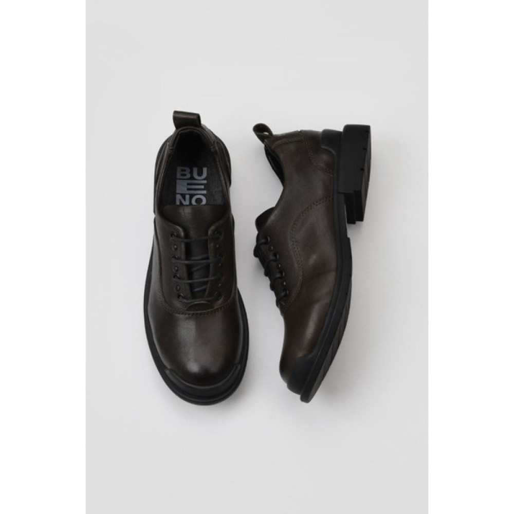 Bueno Shoes Haki Deri Kadın Az Topuklu Ayakkabı Kadın Günlük Ayakkabıları Fiyatı