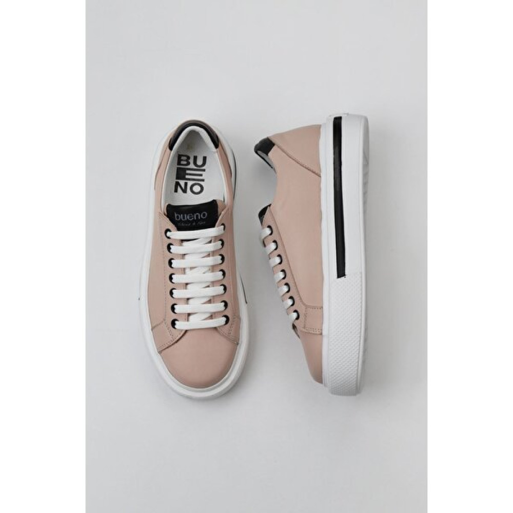 Bueno Shoes Pudra Siyah Deri Kadın Sneakers Spor Ayakkabı Fiyatı