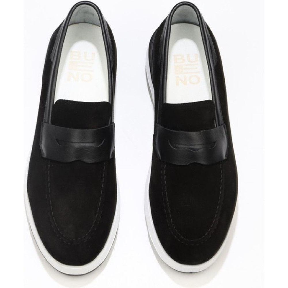 Bueno Shoes Siyah Süet-Napa Deri Erkek Günlük Ayakkabı Erkek Günlük Ayakkabıları Fiyatı