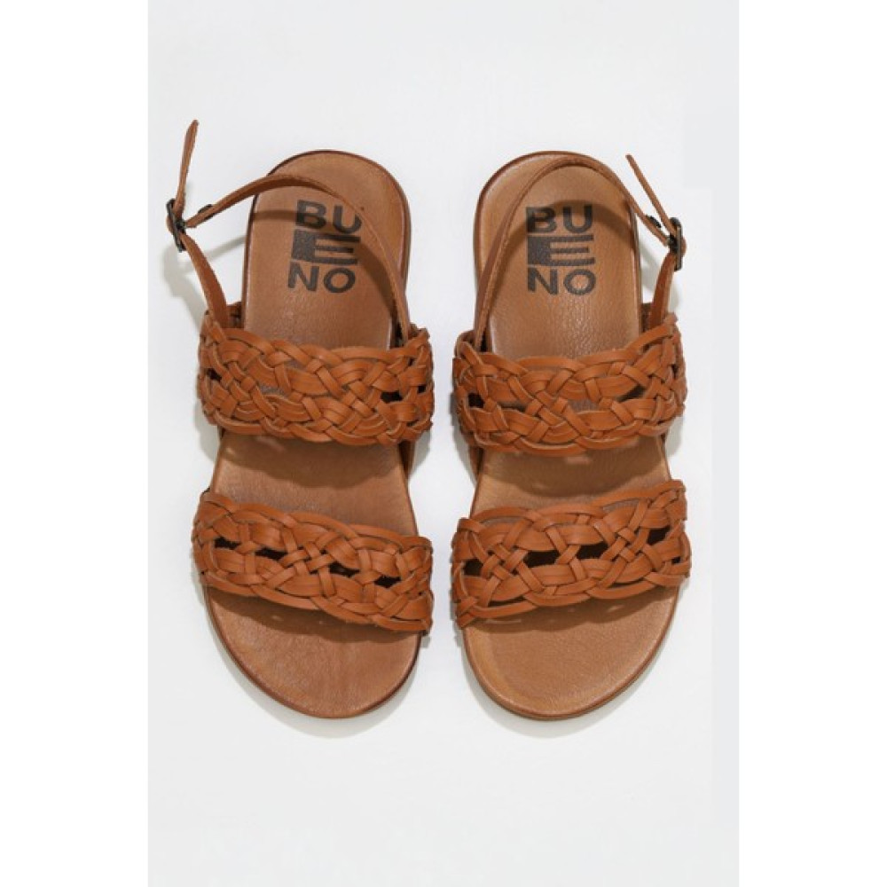 Bueno Shoes Taba Deri Kadın Düz Sandalet Kadın Terlikleri ve Sandaletleri Fiyatı