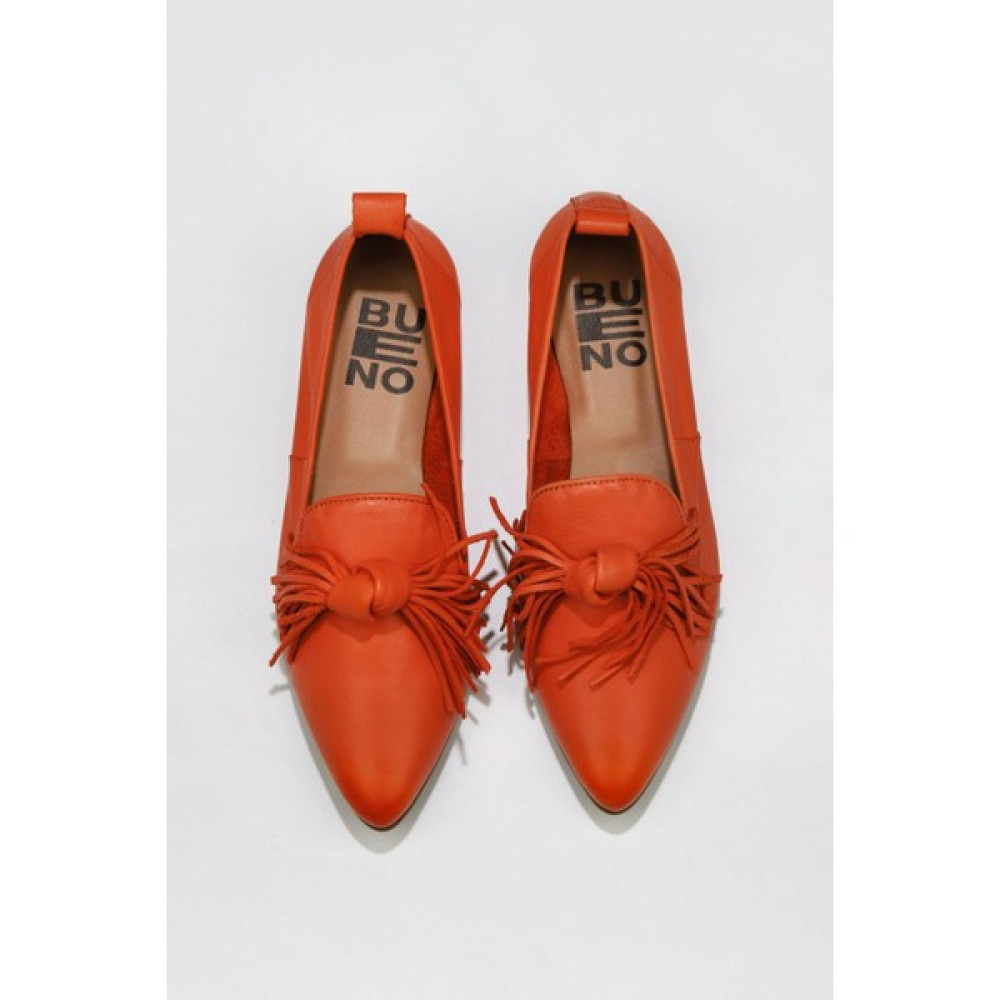 Bueno Shoes Turuncu Deri Kadın Düz Babet Babetler Fiyatı