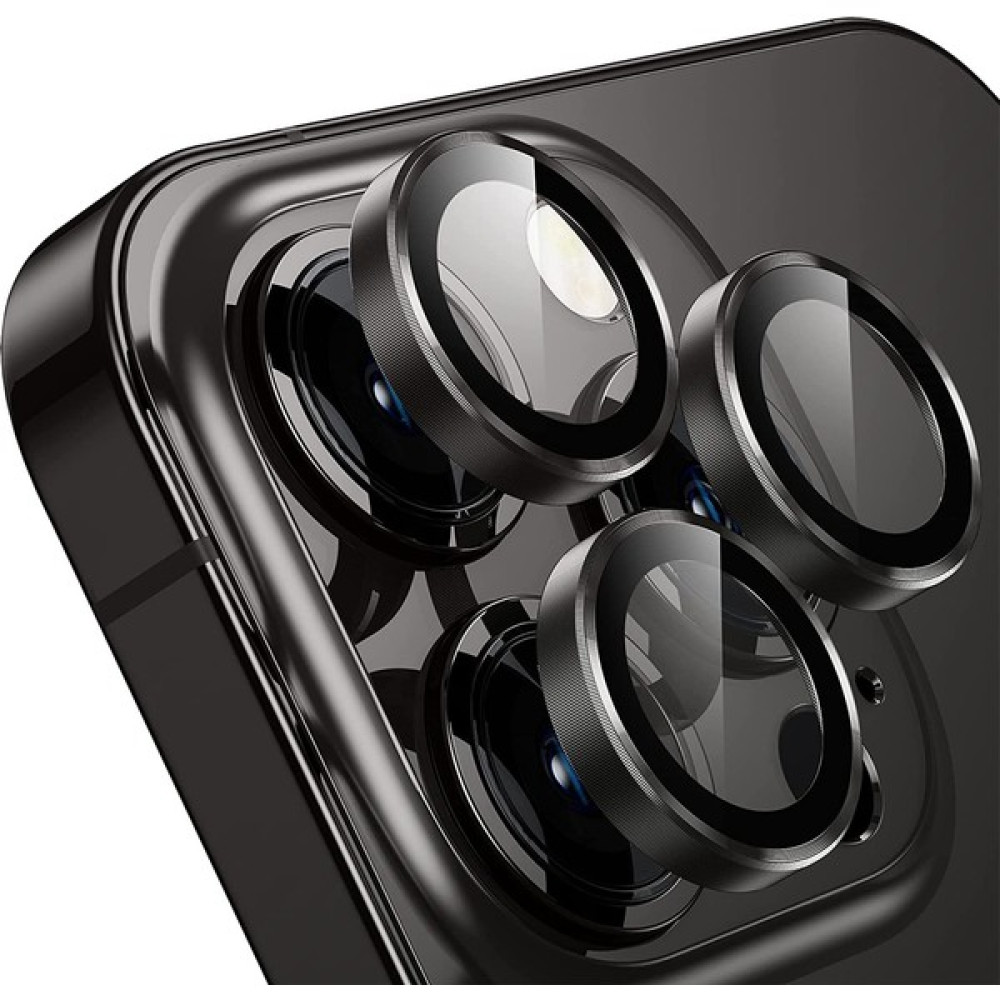 Buff iPhone 14 Pro Max / 14 Pro Kamera Metal Lens Koruyucu Black - Siyah Cep Telefonu Ekran Koruyucusu Fiyatı