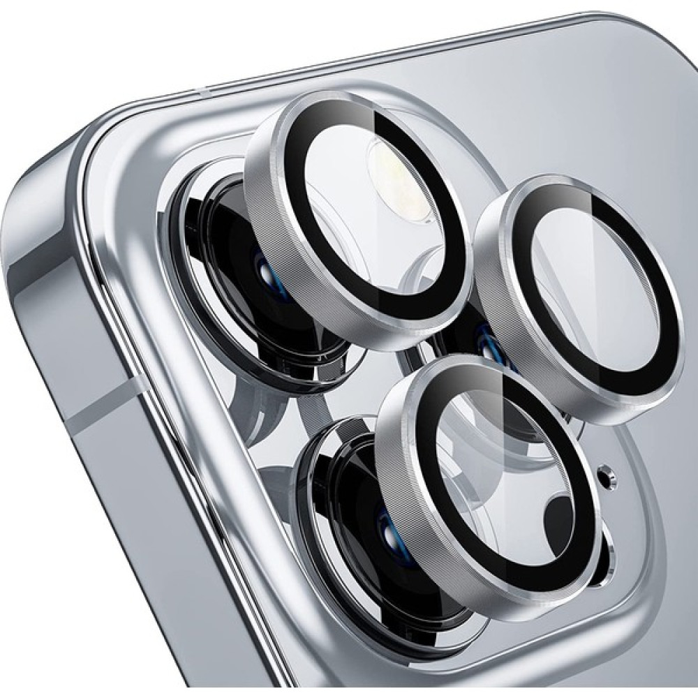 Buff iPhone 14 Pro Max / 14 Pro Kamera Metal Lens Koruyucu Silver - Gümüş Cep Telefonu Ekran Koruyucusu Fiyatı