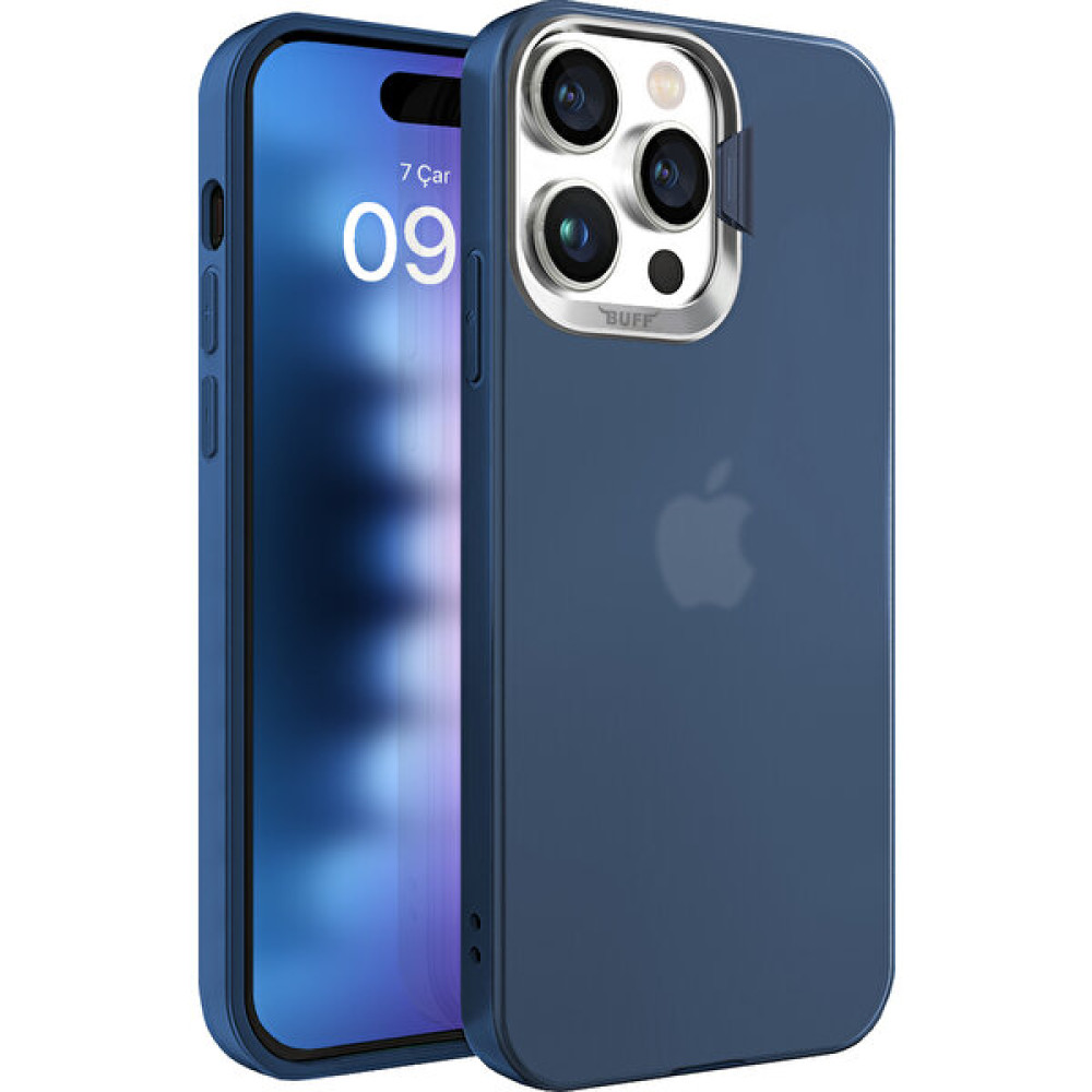Buff iPhone 15 Pro Max New Corner Kılıf Blue - Mavi Cep Telefonu Kılıfı Fiyatı