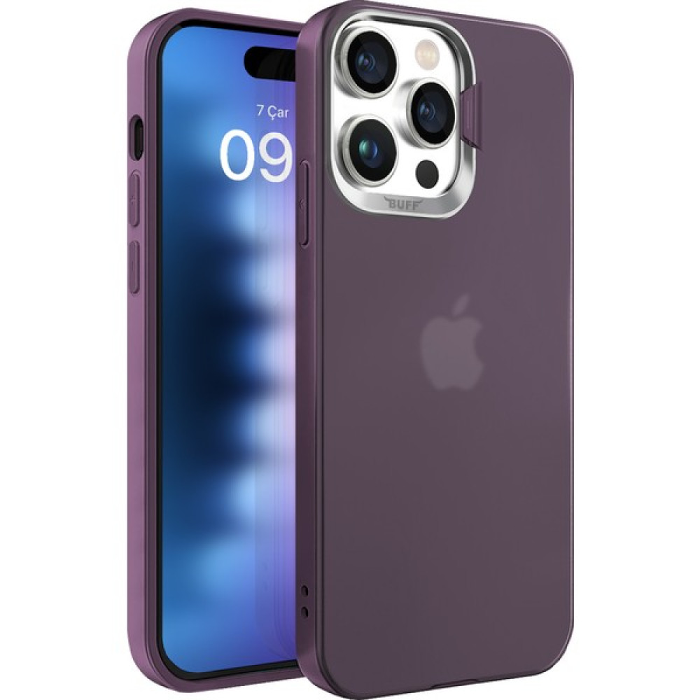 Buff iPhone 15 Pro Max New Corner Kılıf Purple - Mor Cep Telefonu Kılıfı Fiyatı