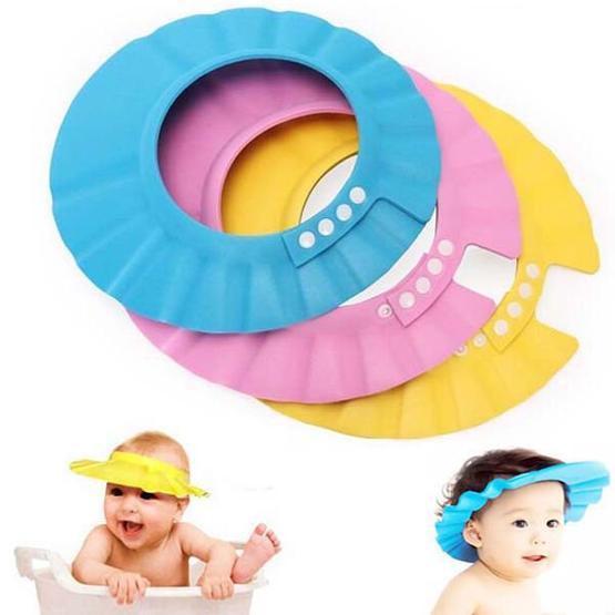 Buffer Ayarlanabilir Pembe Bebek Banyo Şapkası