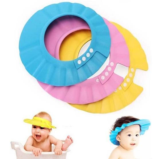 Buffer Ayarlanabilir Pembe Bebek Banyo Şapkası