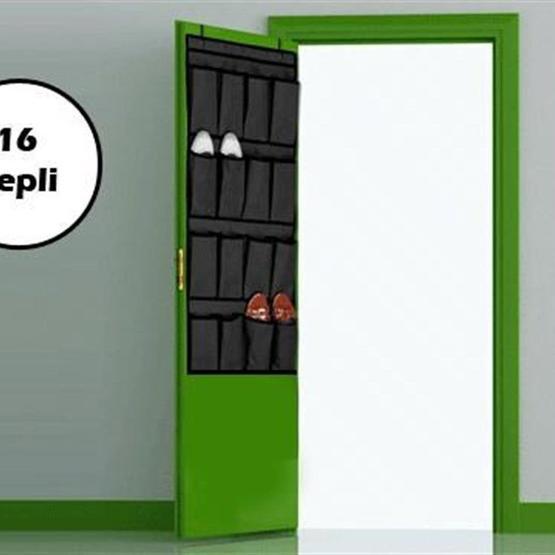 Buffer Siyah 16 Cepli Kapı Arkası Çok Amaçlı Organizer Düzenleyici