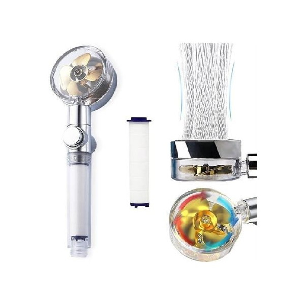 BUFFER® Turbo Pervaneli ve Filtreli Su Tasarruflu 360 Derece Dönebilen Tazyikli Duş Başlığı Duş Başlığı Fiyatı