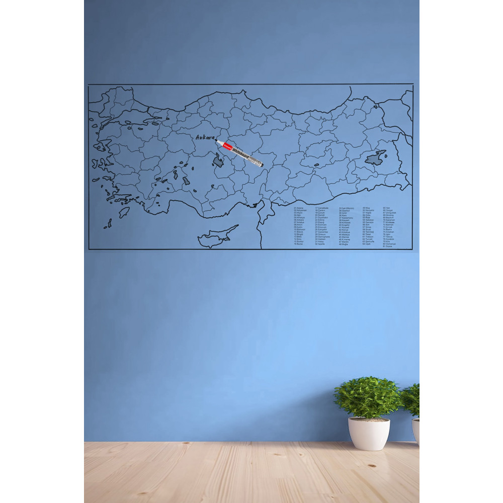 Buffer Türkiye Haritası Duvar Stickerı (110 x 56 cm) Kalem & Yazı Gereçleri Fiyatı