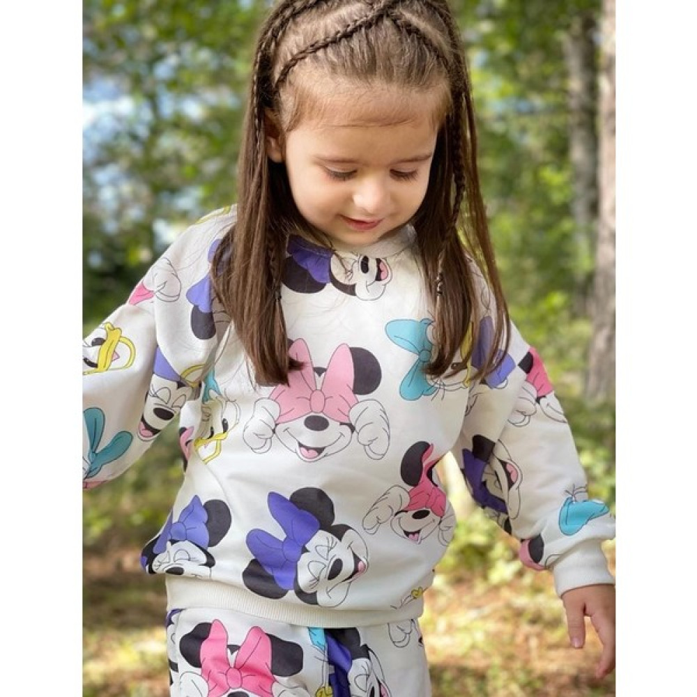 Bufu Design Mickey Mouse Daff Baskılı Uzun Kollu Çocuk Ikili Takım Kız Çocuk Giyim Takımı Fiyatı