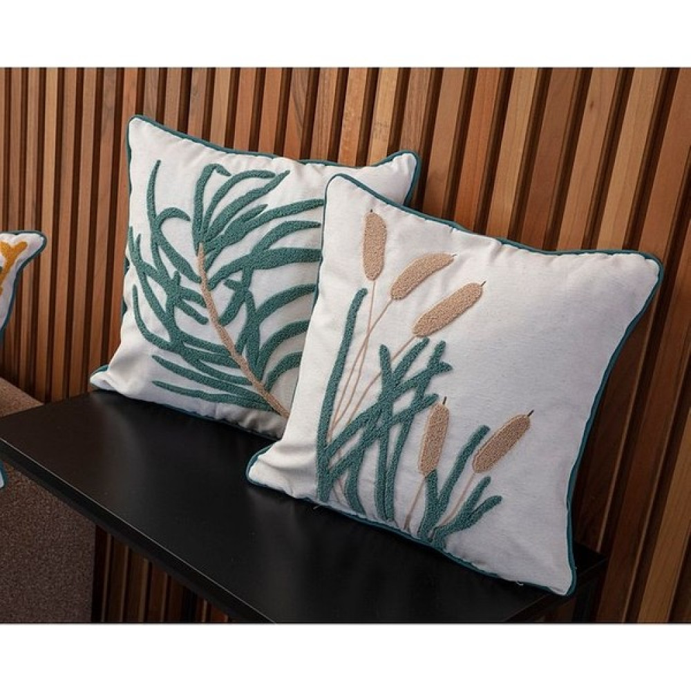 Bugi Home Collection 2'li Premium Punch Işlemeli Nakışlı Çiçek Temalı Kırlent Kılıfı Kırlent / Mobilya Yastığı Fiyatı