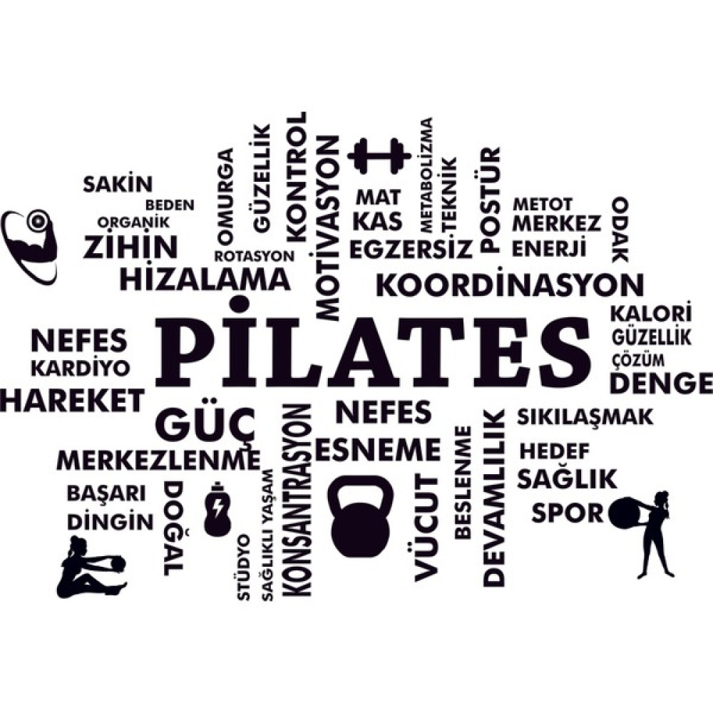 Bugico Design'dan Pilates Duvar Sticker - 120 x 176 cm Duvar Stickerı Fiyatı