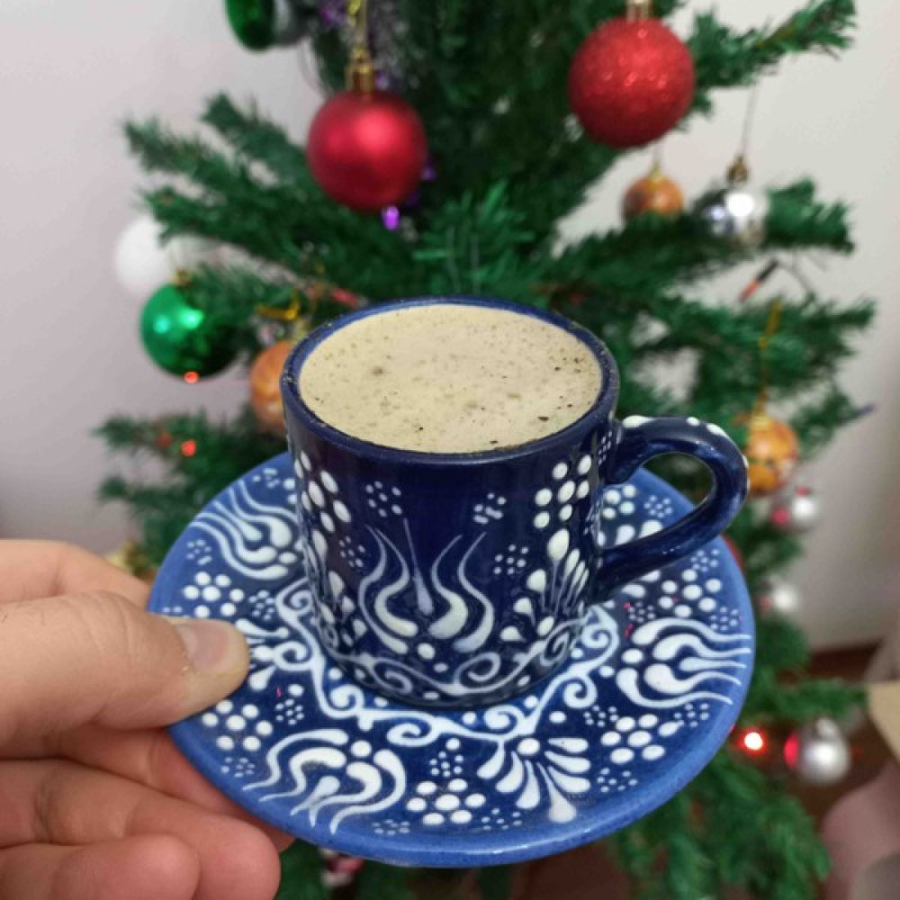 Buğra Seramik 2li Fincan Takımı - Açık Mavi - Beyaz Fincan / Bardak / Kahve Takımı Fiyatı