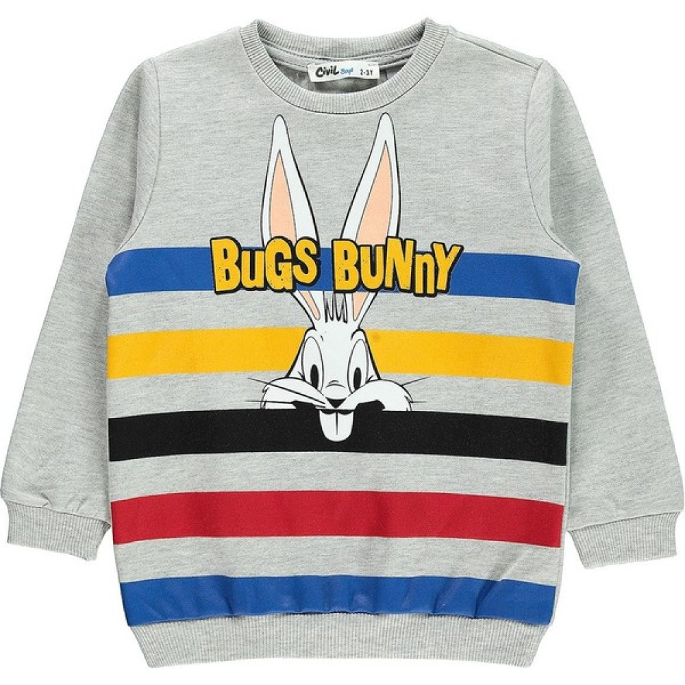 Bugs Bunny Erkek Çocuk Sweatshirt 2-5 Yaş Grimelanj Erkek Çocuk Sweatshirt Fiyatı