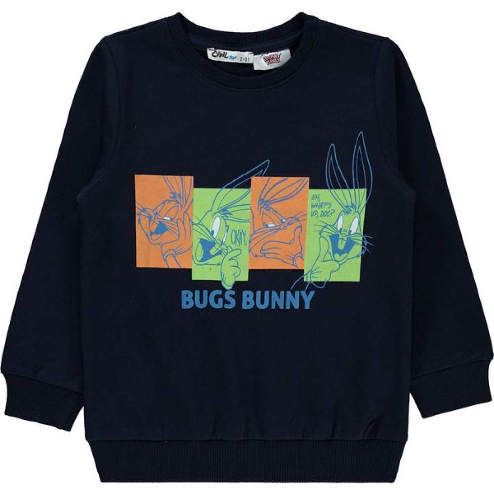 Bugs Bunny Erkek Çocuk Sweatshirt 2-5 Yaş Lacivert Erkek Çocuk Sweatshirt Fiyatı
