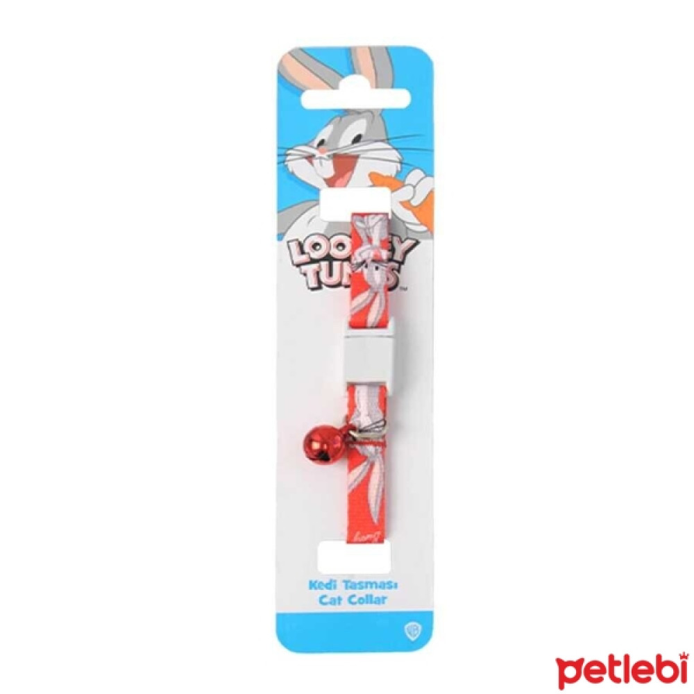 Bugs Bunny® Figürlü ve Yazılı Kedi Boyun Tasması 20-30cm (Kırmızı) Evcil Hayvan Ürünleri Fiyatı
