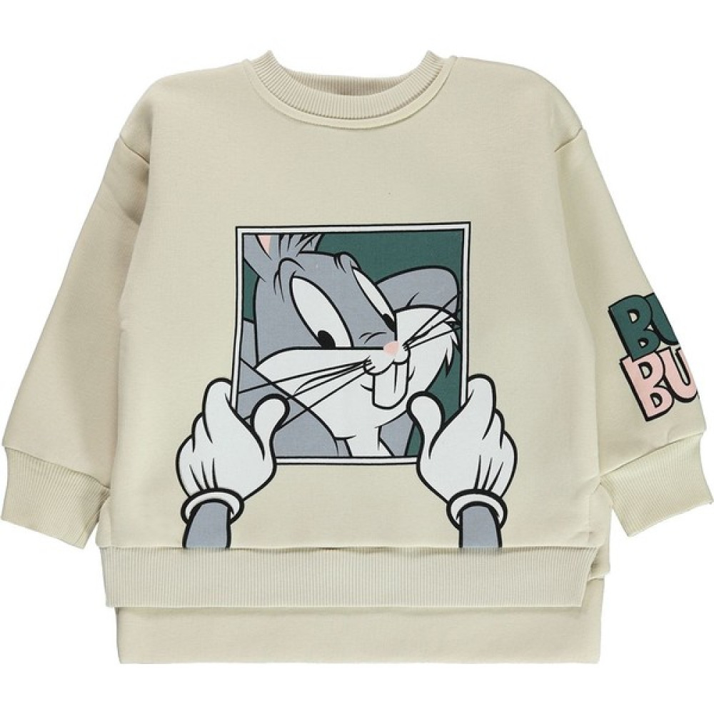 Bugs Bunny Kız Çocuk Sweatshirt 2-5 Yaş Tebeşir Kız Çocuk Sweatshirt Fiyatı