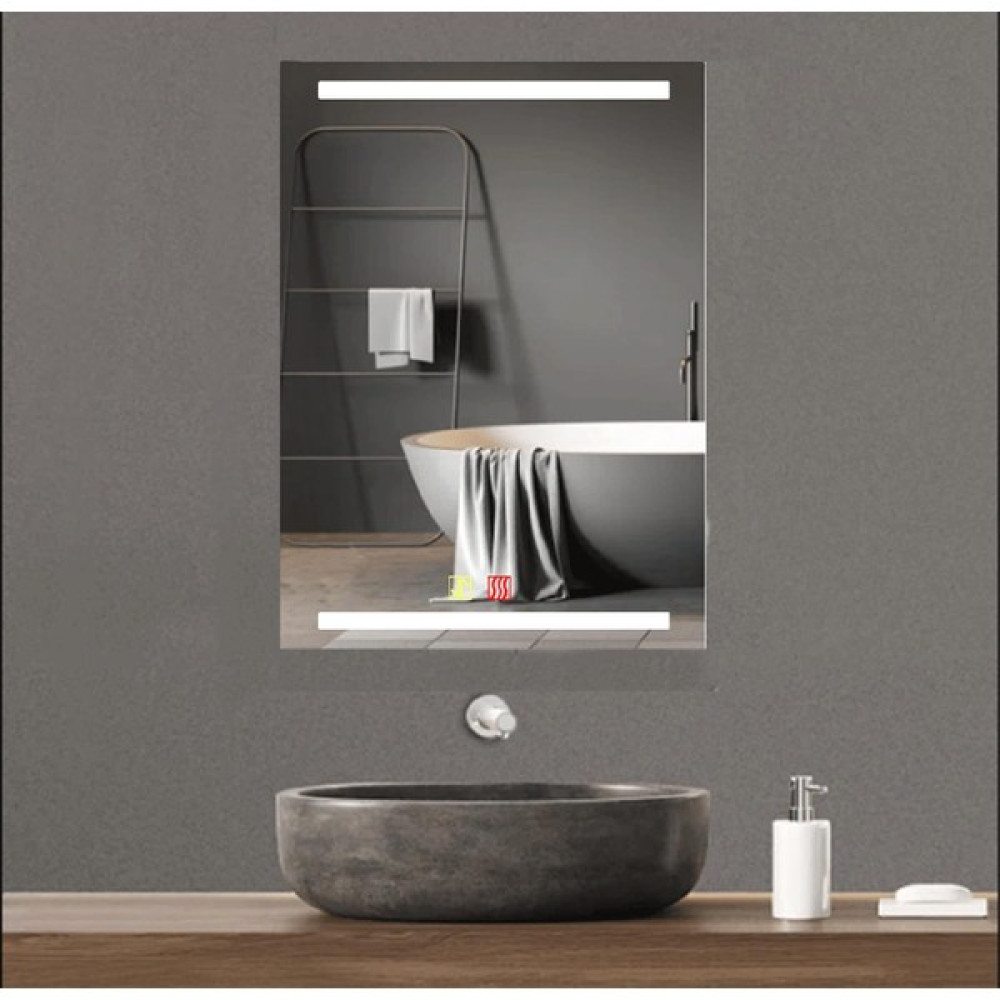 Buğusan 80X120 cm Buğu Çözücülü Dokunmatik Işıklı Kumlamalı Banyo Aynası - 80 X 120 Oto Boyaları Fiyatı