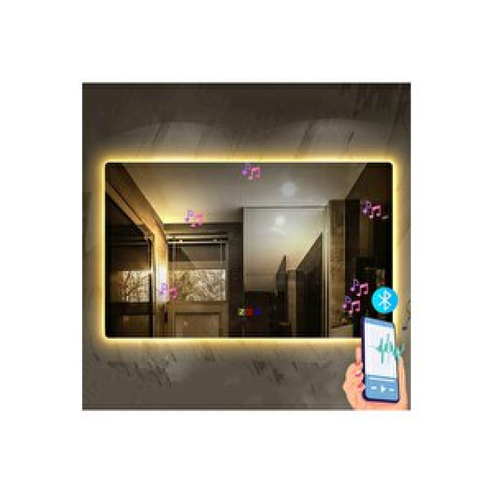 Bugusan (h)70x120 Cm Bluetoothlu Buğu Çözücülü Dokunmatik Işıklı Ledli Banyo Aynası Banyo Aynası Fiyatı