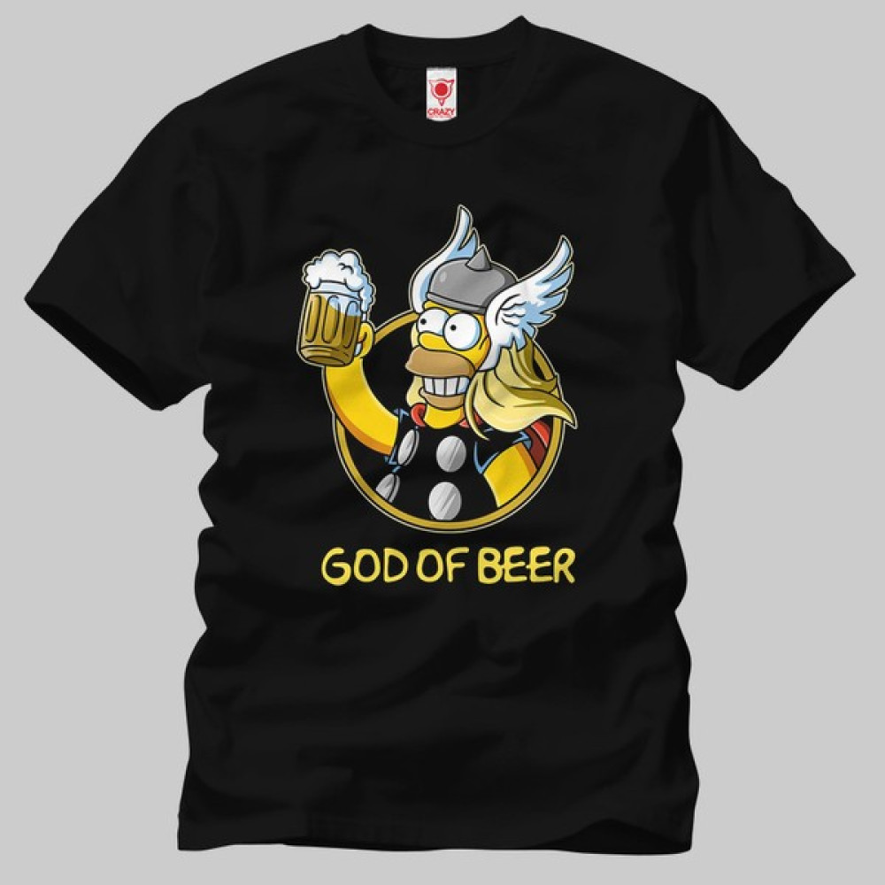 Built By Crazy Homer Simpsons God Of Beer Tişört Erkek T-shirt Fiyatı