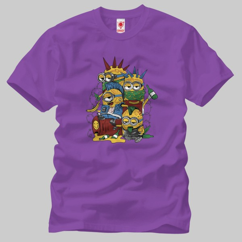 Built By Crazy Minion Punk Tişört Erkek T-shirt Fiyatı