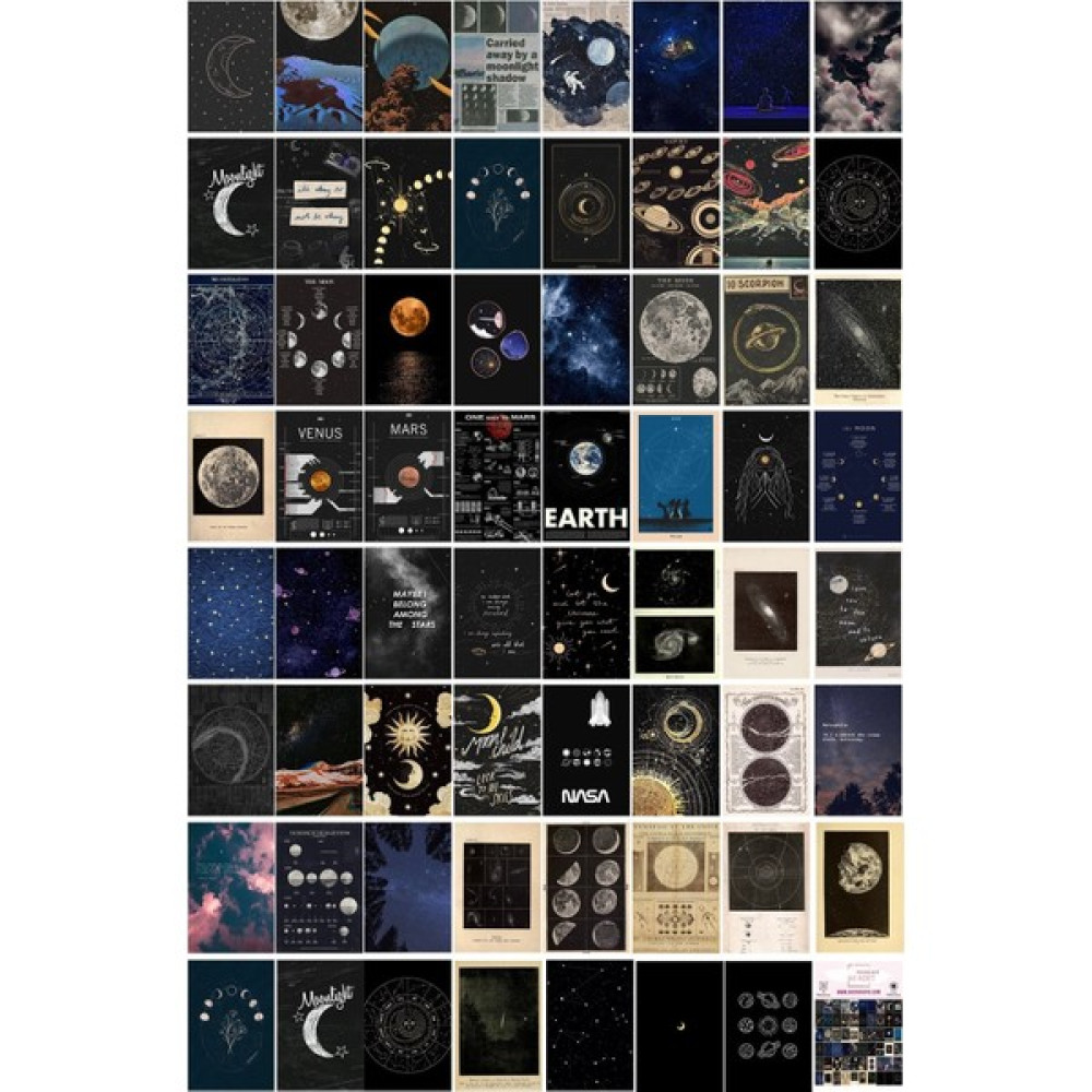Buka Shop Cosmic 60' Lı Duvar Posteri Seti - 45 x 30 cm - Renkli Poster Fiyatı