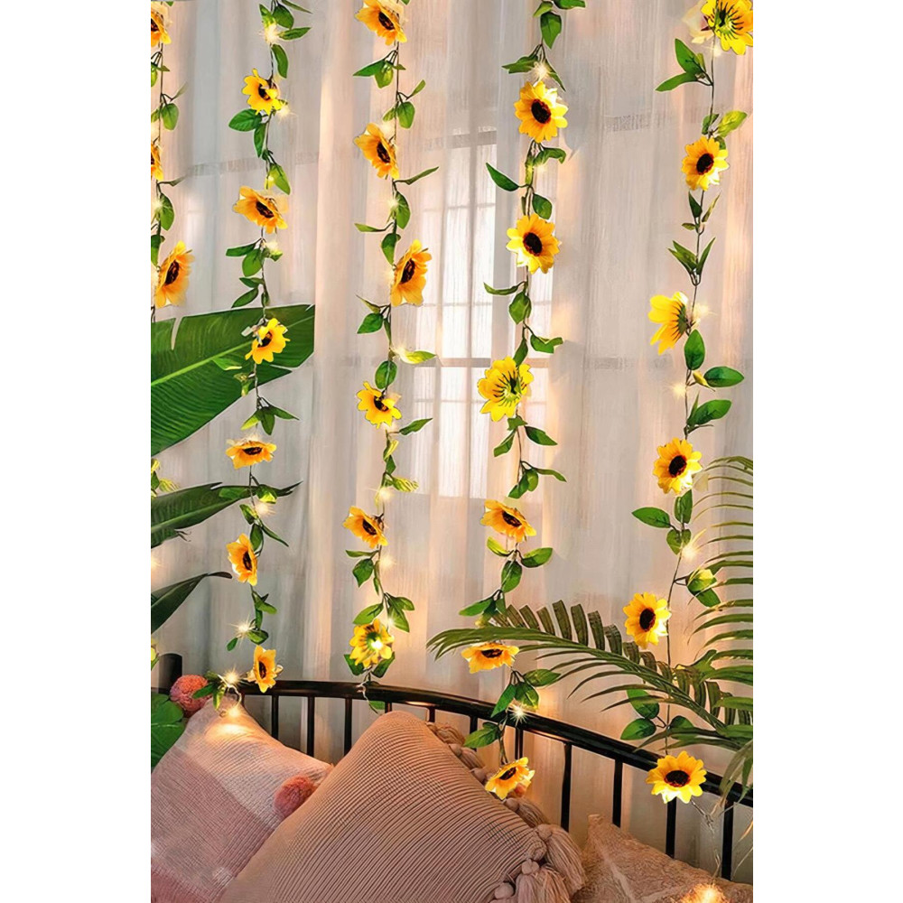 bukashops Ayçiçeği Işıklı Ayçiçeği Yapay Sarmaşık Ev & Dekorasyon Aksesuarları Fiyatı