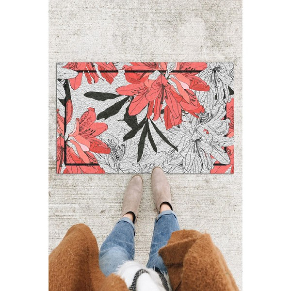 Buket Home Check Ya Kapı Önü Paspası Dekoratif Kapı Paspası Dış Mekân Paspas Ev Içi Paspası 45X70CM - 45 x 70 cm - Renkli Paspas Fiyatı