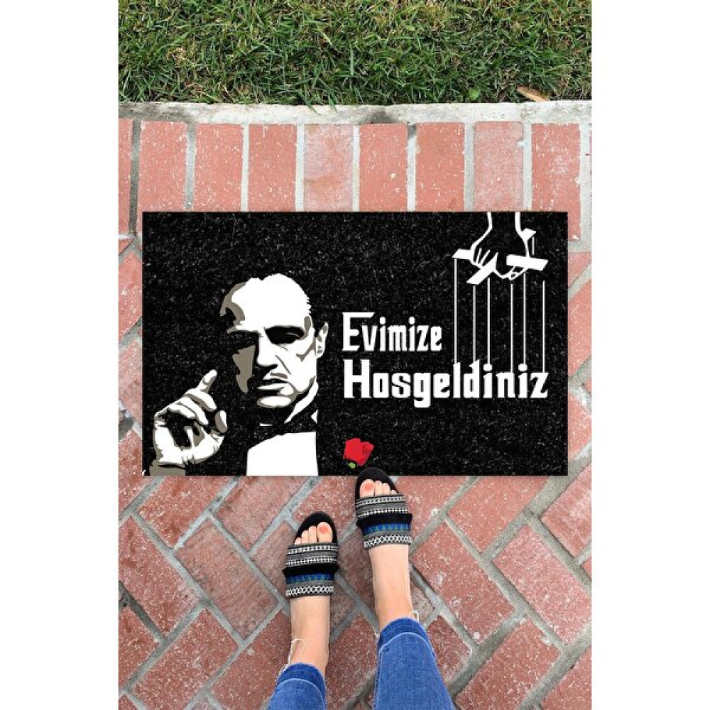 Buket Home Godfather Iç ve Dış Mekan Dekoratif Çok Amaçlı Kapı Önü Paspası - 45 x 70 cm - Renkli Paspas Fiyatı
