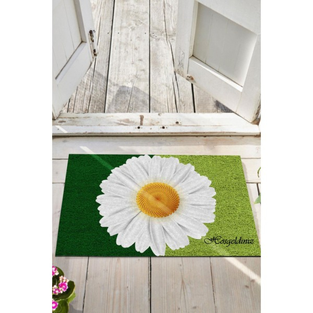 Buket Home Papatya Kapı Önü Paspası Dekoratif Kapı Paspası Dış Mekân Paspas Ev Içi Paspası 45X70CM - 45 x 70 cm - Renkli Paspas Fiyatı