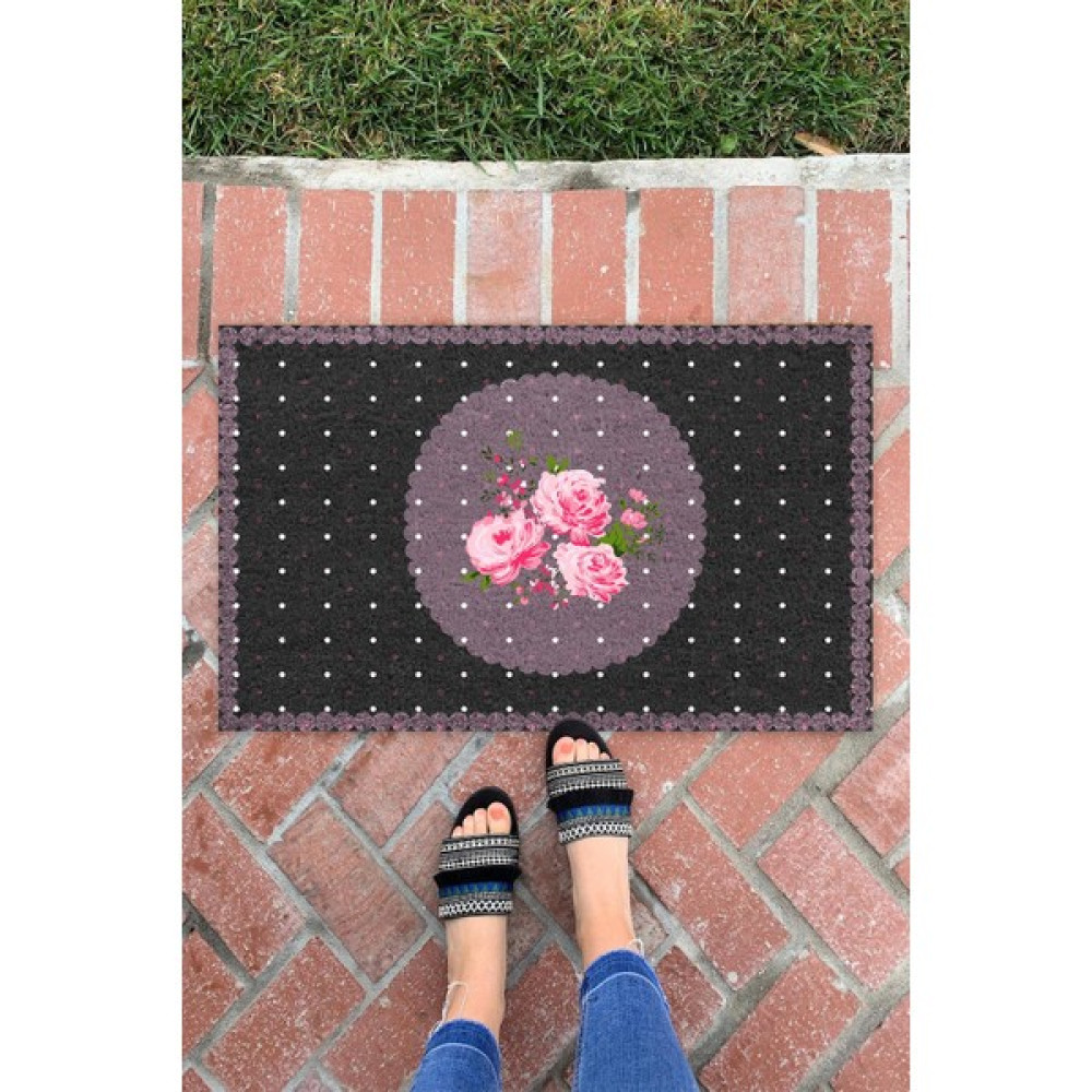 Buket Home Puantiye Gül Iç ve Dış Mekan Dekoratif Çok Amaçlı Kapı Önü Paspası - 45 x 70 cm - Renkli Paspas Fiyatı