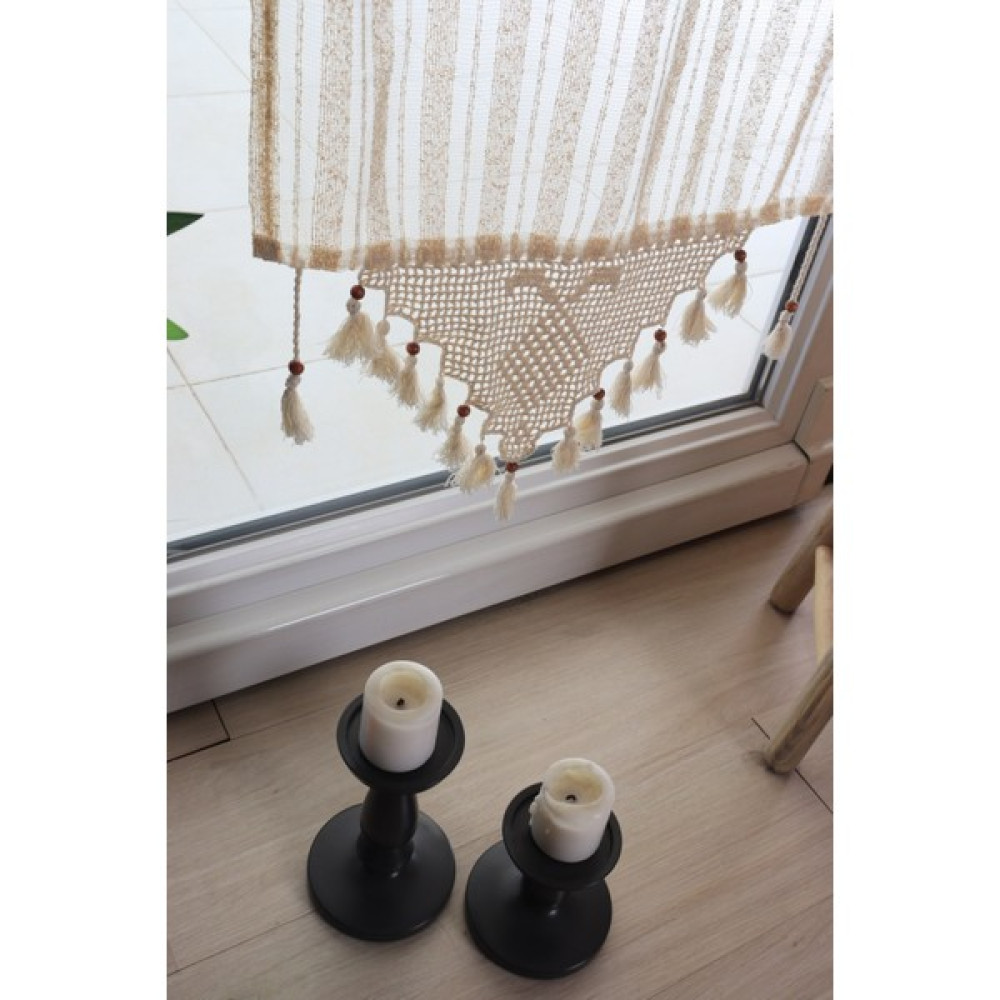 Buldan Concept Buldan Çizgili Tül PERDE160X170CM - 160 x 170 cm - Açık Bej Tül Perde Fiyatı