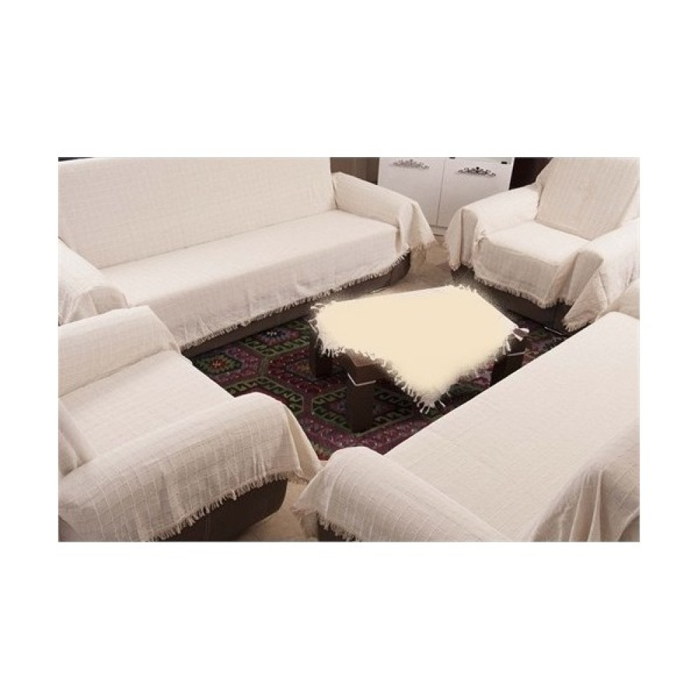 Buldan Concept Buldan İşi Koltuk Örtüsü Takımı Krem (3+3+1+1) Koltuk & Kanepe Örtüsü Fiyatı