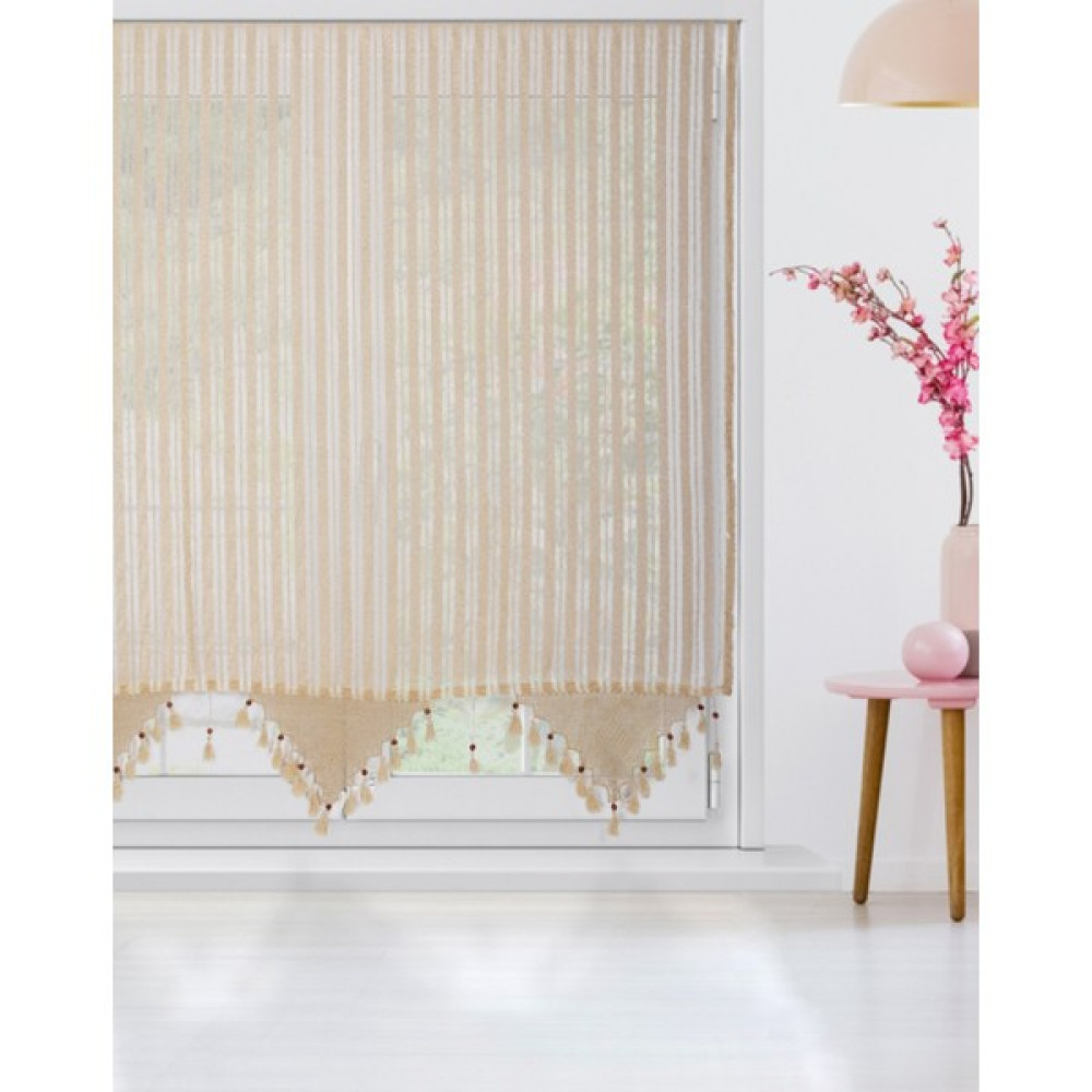 Buldan Concept İşi Otantik Çizgili Tül Perde 100X220 Cm Tül Perde Fiyatı