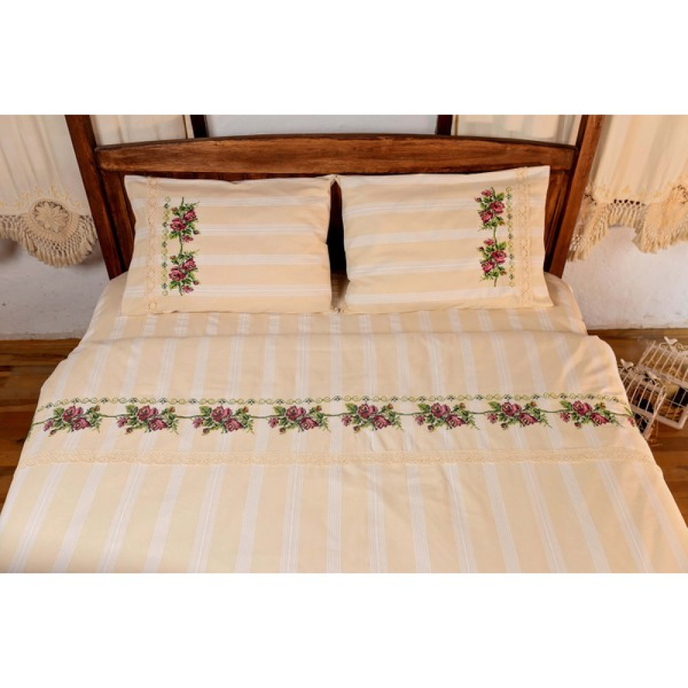 Buldan Store Kanaviçe Pike Takımı El Işlemeli Çift Kişilik (Kırmızı) - Kırmızı - 240 x 250 cm Pike & Pike Takımı Fiyatı