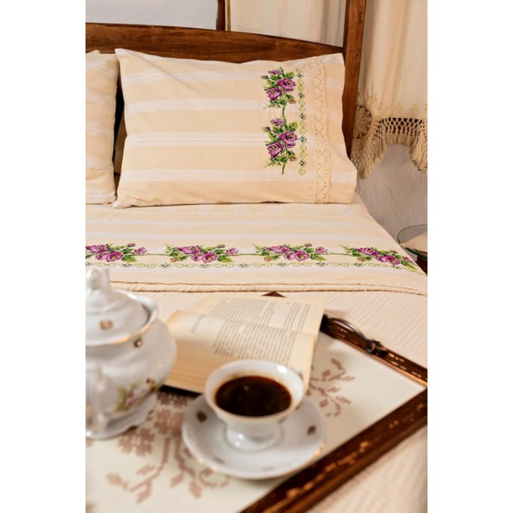 Buldan Store Kanaviçe Pike Takımı El Işlemeli Tek Kişilik (Kırmızı) - 160 x 220 cm - Kırmızı Nevresim Takımı Fiyatı