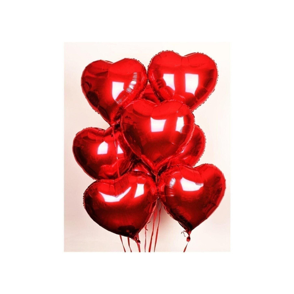 Buldum Kalp Folyo Balon 40 Cm 10 Adet Kalp Folyo Balon Seti Kalpli Balon Folyo 40 Cm 10 Adet Fiyatıdır Yaş Günü & Parti Fiyatı
