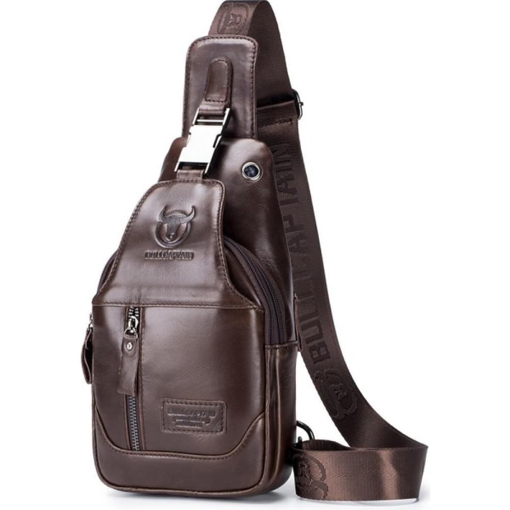 Bullcaptain Erkek Deri Sling Çanta Su Geçirmez Crossbody Paketi (Yurt Dışından) Erkek Çanta ve Cüzdan Fiyatı