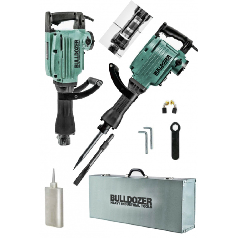 Bulldozer 16 Kg 2800W Profesyonel Uc Hediyeli Celik Cantali 65Mm Buyuk Tip Kirici 48J Kırıcı Deliciler & Kırıcılar Fiyatı