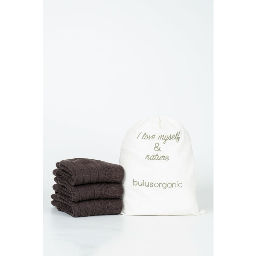 Buluş Organic 3'lü Kahve %100 Pamuk Organik Lastiksiz Soket Çorap (Ekstra Ter Emici) Soket Çorap Fiyatı