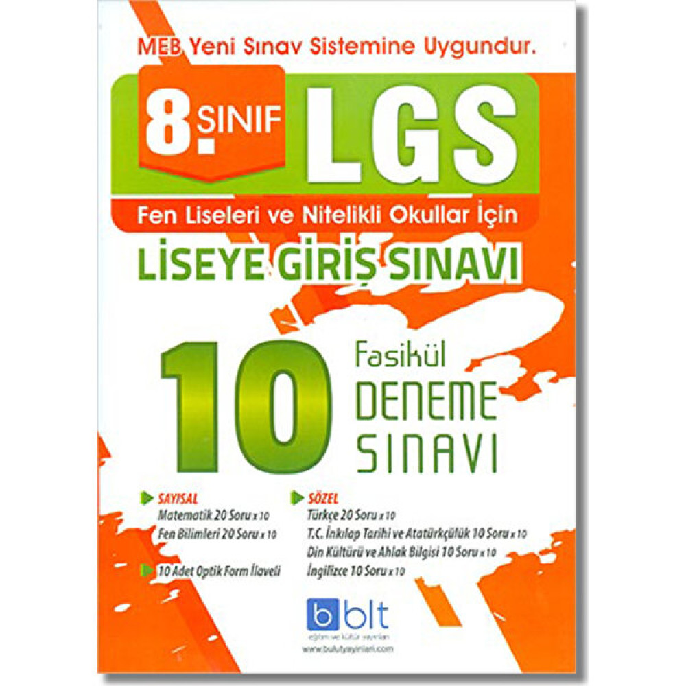 Bulut 8. Sınıf LGS 10 Genel Deneme Tüm Dersler Fiyatı