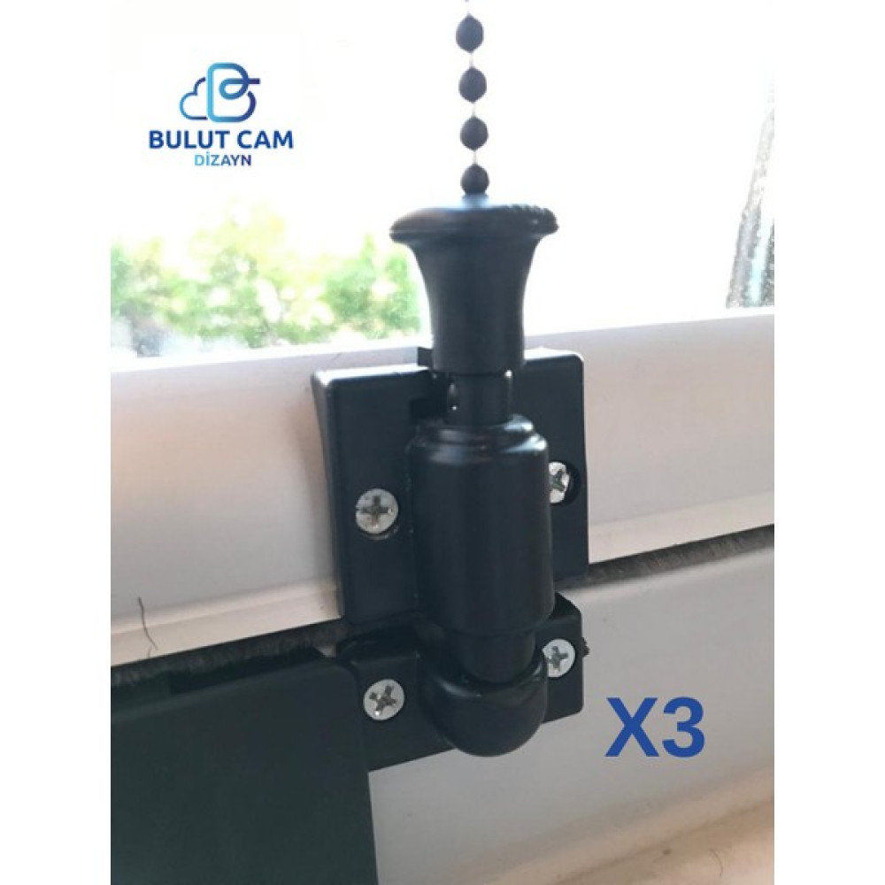 Bulut Dizayn 3AD. Cam Balkon Kilidi - Cam Balkon Emniyet Kilidi Siyah Oto, Bahçe, Yapı Market Fiyatı